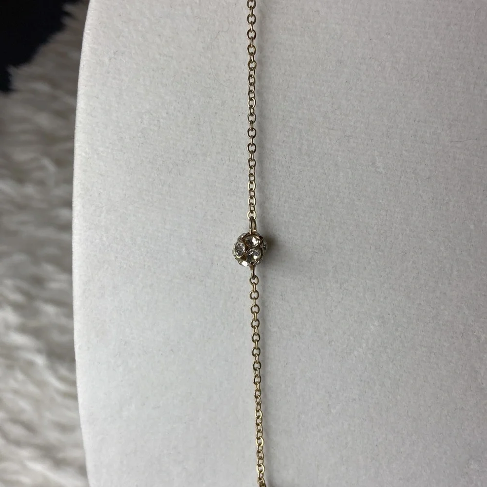 The Limited Gold And Rhinestone Necklace - Picture 3 of 7